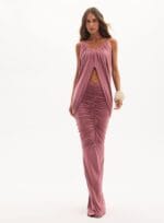 CONJUTO BLUSA/TOP/SAIA MILEIDE PRETO