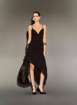 VESTIDO CANELADO BOJO RENDA