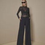 CALCA WIDE LEG CINTO ALFAIATARIA ELOS PRETO