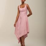 Vestido Luciana Listrado Vermelho