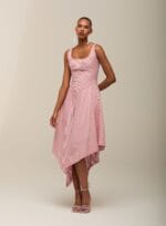 Vestido Luciana Listrado Vermelho