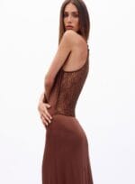 CONJUNTO VESTIDO/BODY MARY MARROM TRUFFLE - Imagem 8