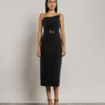 VESTIDO MIDI DENY PRETO