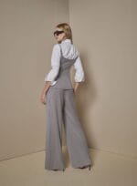 CONJUNTO BLUSA CALCA ALFAIATARIA RISCA CINZA - Imagem 3