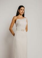 VESTIDO MIDI DENY NATURAL - Imagem 3