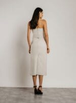 VESTIDO MIDI DENY NATURAL - Imagem 2