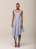 Vestido Luciana Listrado Azul - Imagem 4